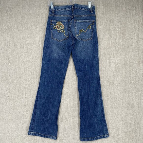 Vintage Lillie Rubin Jeans 6 Denim Flare Y2K Sequin Patch Embroidered - Picture 2 of 14
